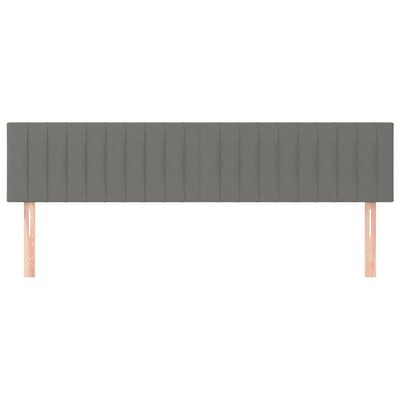 vidaXL Têtes de lit 2 pcs Gris foncé 100x5x78/88 cm Tissu