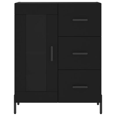 vidaXL Buffet noir 69,5x34x90 cm bois d'ingénierie