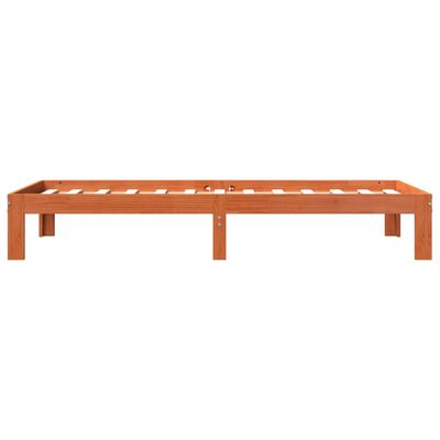 vidaXL Cadre de lit sans matelas cire marron 100x200cm bois pin massif