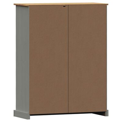 vidaXL Bibliothèque VIGO gris 90x35x114,5 cm bois massif de pin