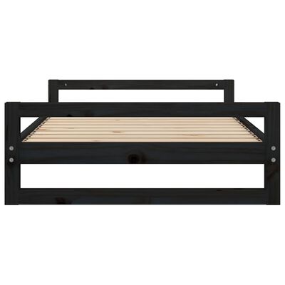 vidaXL Lit pour chien Noir 105,5x75,5x28 cm Bois de pin solide