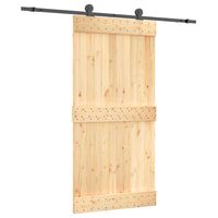 vidaXL Porte coulissante et kit de quincaillerie 100x210 cm pin massif