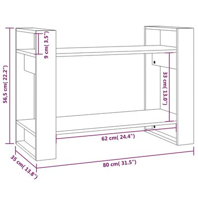 vidaXL Bibliothèque/Séparateur de pièce 80x35x56,5 cm Pin massif