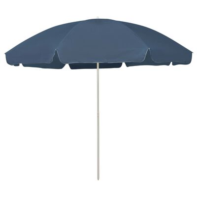 vidaXL Parasol de plage bleu 300 cm