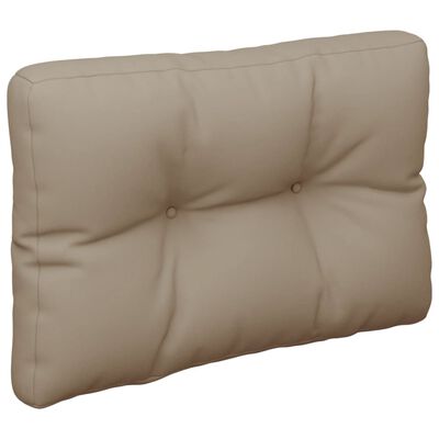 vidaXL Coussin de palette taupe 50x40x12 cm tissu