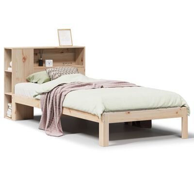 vidaXL Lit bibliothèque sans matelas 90x200 cm bois de pin massif