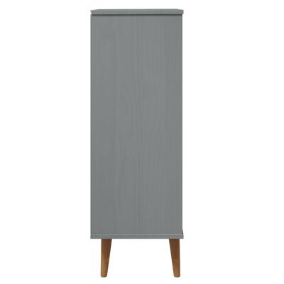 vidaXL Armoire à chaussures MOLDE Gris 59,5x35x103 cm Bois de pin