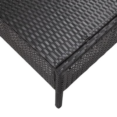 vidaXL Salon de jardin 5 pcs avec coussins Résine tressée Noir