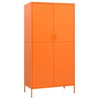 vidaXL Garde-robe Orange 90x50x180 cm Acier