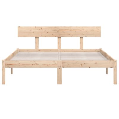 vidaXL Cadre de lit sans matelas bois massif 140x200 cm