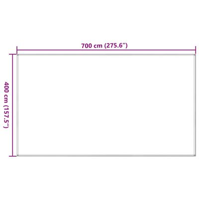 vidaXL Tapis de tente vert clair 400x700 cm PEHD