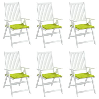 vidaXL Coussins de chaise de jardin lot de 6 vert vif 50x50x3 cm