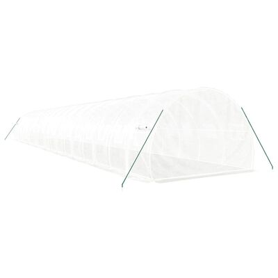 vidaXL Serre avec cadre en acier blanc 54 m² 18x3x2 m