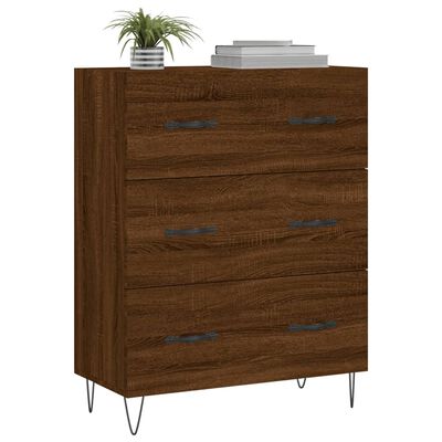 vidaXL Buffet chêne marron 69,5x34x90 cm bois d'ingénierie