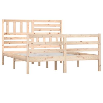 vidaXL Cadre de lit sans matelas bois massif 160x200 cm