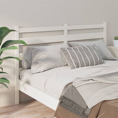 vidaXL Tête de lit Blanc 146x4x100 cm Bois massif de pin