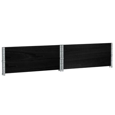 vidaXL Colliers de palette 2 pcs noir 100x100 cm bois de pin solide