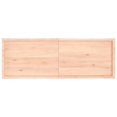 vidaXL Dessus de table bois massif non traité bordure assortie