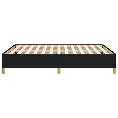 vidaXL Cadre de lit sans matelas noir 140x190 cm tissu