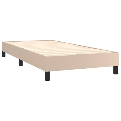 vidaXL Sommier à lattes de lit avec matelas Cappuccino 80x200 cm