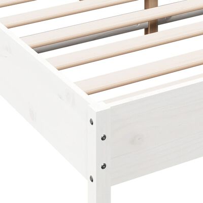 vidaXL Cadre de lit sans matelas blanc 160x200 cm bois de pin massif