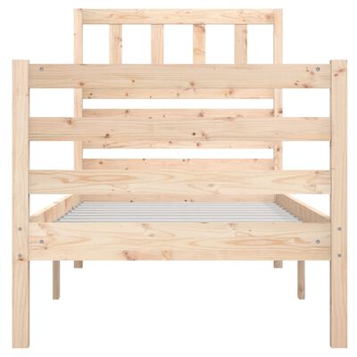 vidaXL Cadre de lit sans matelas 75x190 cm bois massif