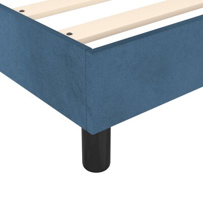 vidaXL Sommier à lattes de lit et matelas Bleu foncé 140x190cm Velours