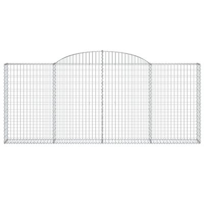 vidaXL Paniers à gabions arqués 9 pcs 300x30x120/140 cm fer galvanisé