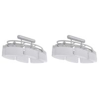 vidaXL Plafonnier avec abat-jours en verre ellipsoïde 2 pcs E14