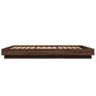 vidaXL Cadre de lit sans matelas chêne marron 140x200 cm