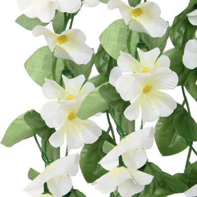 vidaXL Guirlandes de fleurs de Noël 3 pcs blanc 85 cm