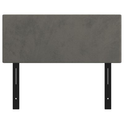 vidaXL Tête de lit gris foncé 100x5x78/88 cm velours