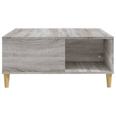 vidaXL Table basse sonoma gris 80x80x36,5 cm bois d'ingénierie