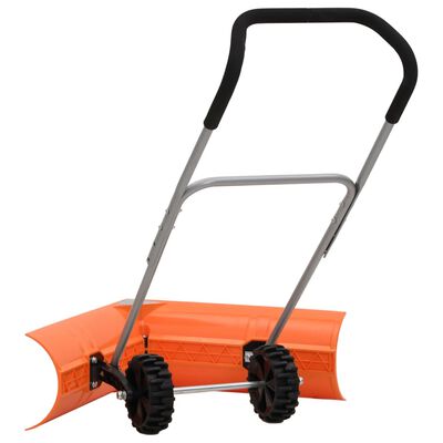 vidaXL Pelle à neige double angle avec poignée extensible orange acier