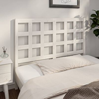 vidaXL Tête de lit Blanc 125,5x4x100 cm Bois massif de pin