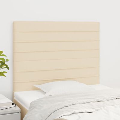 vidaXL Têtes de lit 2 pcs Crème 90x5x78/88 cm Tissu