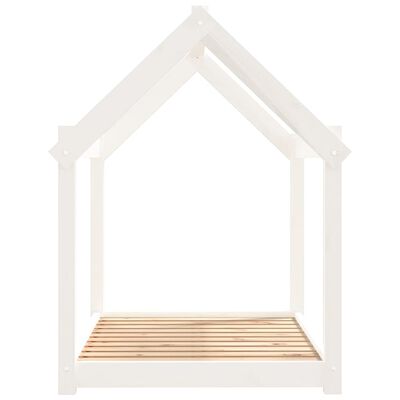 vidaXL Lit pour chien Blanc 101x70x90 cm Bois de pin solide