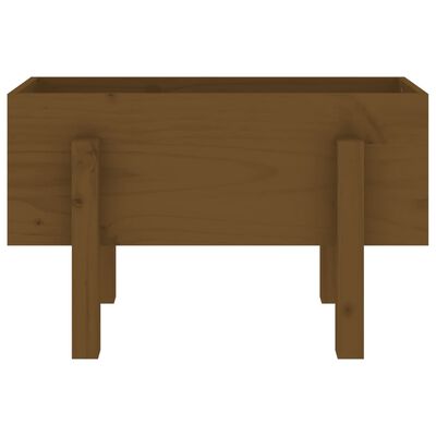 vidaXL Jardinière marron miel 62x30x38 cm bois massif de pin