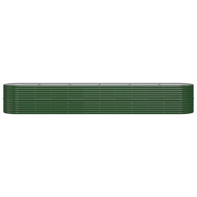 vidaXL Lit surélevé de jardin Acier enduit de poudre 440x80x68 cm Vert