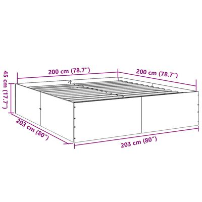 vidaXL Cadre de lit sans matelas chêne sonoma 200x200 cm