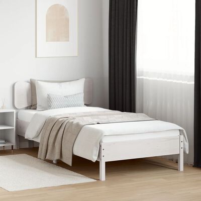 vidaXL Tête de lit blanc 90 cm bois massif de pin