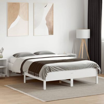 vidaXL Cadre de lit sans matelas blanc 120x190 cm bois de pin massif