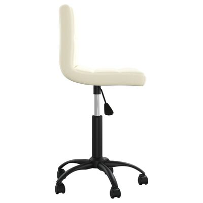 vidaXL Chaise pivotante de salle à manger Crème Velours