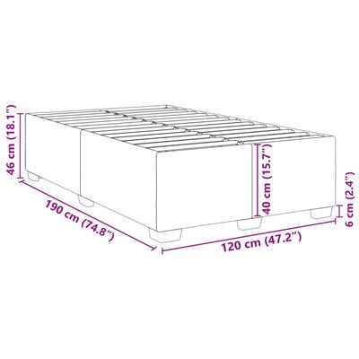 vidaXL Cadre de lit blanc 120x190 cm similicuir