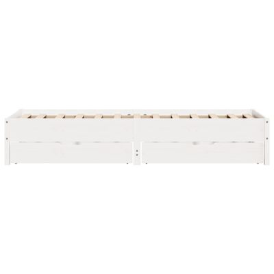 vidaXL Cadre de lit sans matelas blanc 100x200 cm bois de pin massif