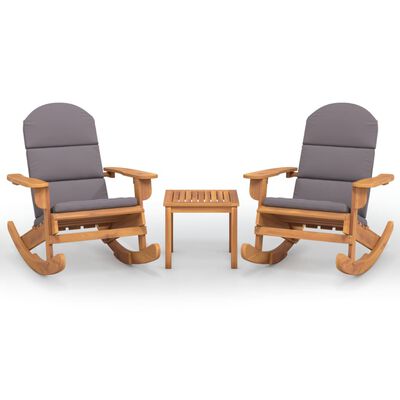 vidaXL Ensemble de salon de jardin Adirondack 3 pcs bois acacia solide