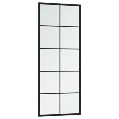 vidaXL Miroir mural noir 100x40 cm métal