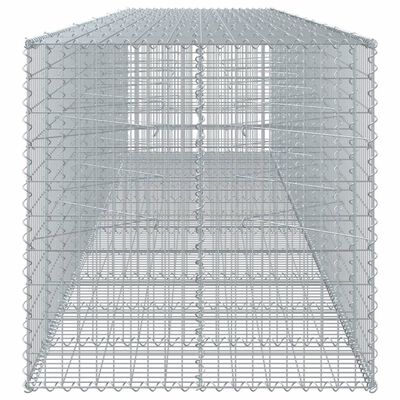 vidaXL Panier gabion avec couvercle 550x100x100 cm fer galvanisé