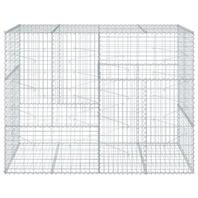 vidaXL Panier gabion avec couvercle 200x100x150 cm fer galvanisé