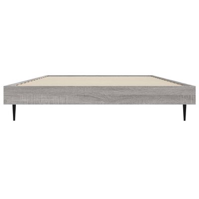 vidaXL Cadre de lit sans matelas sonoma gris 100x200 cm